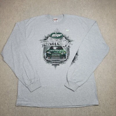 Dale Earnhardt AMP 88 Nascar Chase Authentics Shirt Men 2XL Gray Long Sleeve NEW - Image 1 of 4