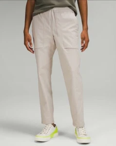 Pantalones LULULEMON Hendidura Bowline Bolsillos con Cremallera Para Hombres XS Blanco Utilitech Cordón Nuevos sin Etiquetas - Imagen 1 de 14
