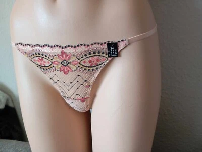 Etam String Tanga "Charmee" mit viel Spitze transparent Tattoo Optik  XXS 32 - Bild 1 von 3