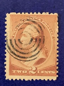 R3/11 US Stamp Scott 212 2c UNH Very Nice Target Fancy Cancel Fresh - Picture 1 of 2