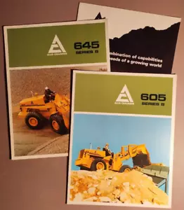 (2) Allis-Chalmers 605 & 645 Wheel Loader Dealer Catalog Brochures ca.1970+ B4-3 - Picture 1 of 22