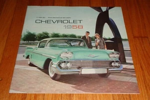Original 1958 Chevrolet Full Line Deluxe Sales Brochure Impala Corvette Bel Air - Picture 1 of 2