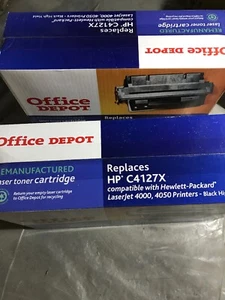 Pack Of 2 New Office depot Compatible HP C4127X 27X Toner Ctrd for HP 4000/4050 - Bild 1 von 2