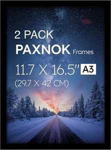 2 pack PAXNOK A3 Frame Black Display 11.7 x 16.5 inch Posters and Pictures - Picture 1 of 9
