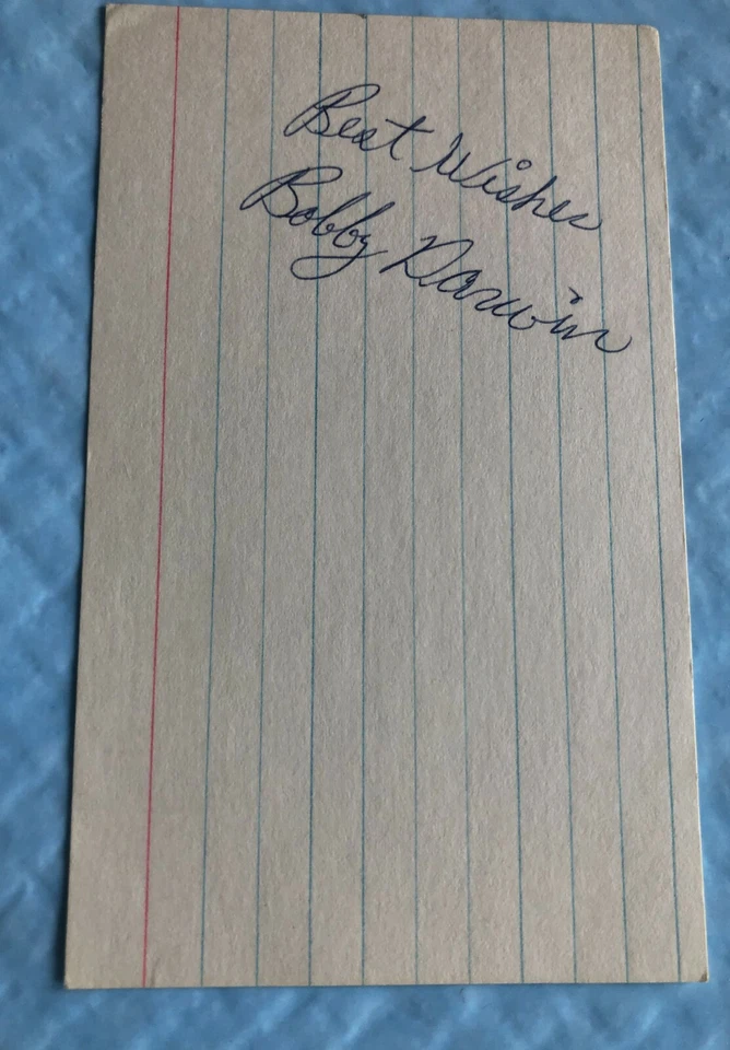 Minnesota Twins / Los Angeles Dodgers BOBBY DARWIN autographed 3x5 Index Card - Image 1 of 1
