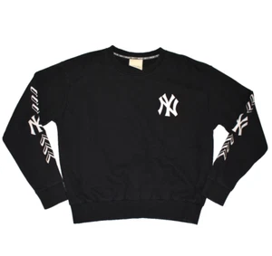 NY Yankees Crewneck Sweatshirt Unisex Size Small Black White Logo Official MLB - Picture 1 of 6