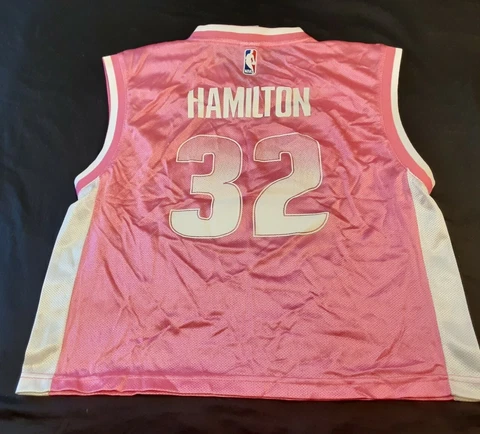 Richard Hamilton Detroit Pistons  Pink Jersey Women’s Size L Vintage Cover