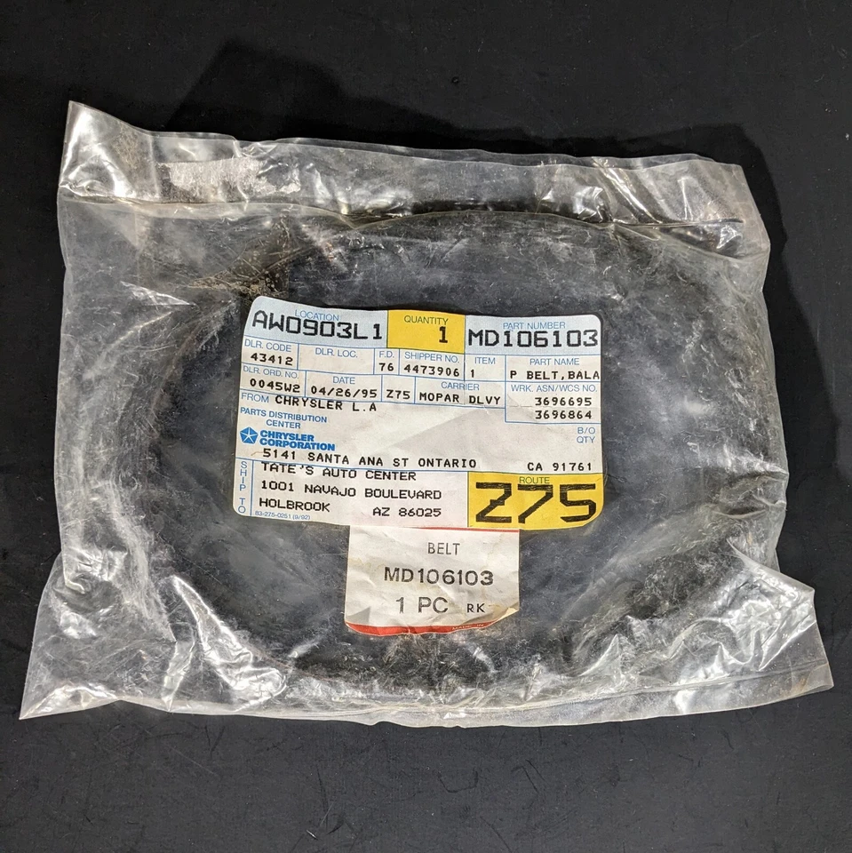 Correa de distribución del motor Chrysler original OEM / balanceador P MD106103 Foto 1 de 4