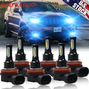 For Jeep Grand Cherokee 2019 2020 2021 8000k LED Headlight Hi/Lo Beam+Fog Light - Picture 1 of 11