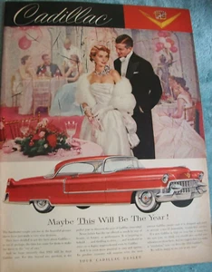 1955 Cadillac 2-dr hardtop large-mag car ad - Valentine's Day - Picture 1 of 1