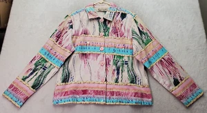 New Directions Shacket Womens Medium Multicolor Sequins Collared Button Front - Picture 1 of 10