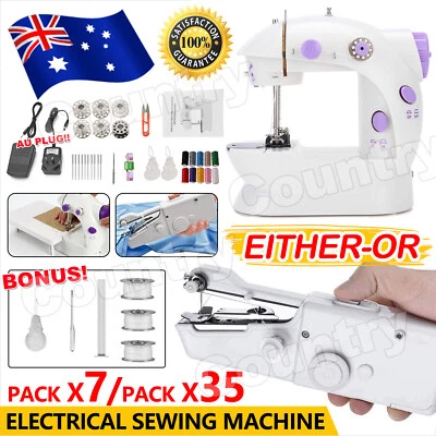 Electric Mini Multi-Function Portable Hand Held Desktop Home Sewing Machine NEW - image 1 of 4