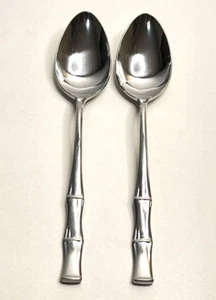 2 cucharas de bambú ELD13 ELDAN 7,5" mesa lugar sopa ovalada brillante acero inoxidable DIS - Imagen 1 de 7