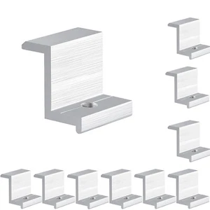10x Photovoltaik Solar Mittelklemme Alu, Silber Endklemme 30mm, 35mm - Picture 1 of 13