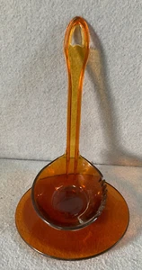 Vintage Amber Clear Serving Spoon Resting Dish Kitchen Measuring - Picture 1 of 8