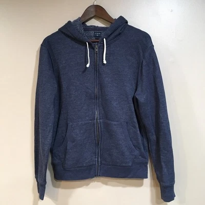 J Crew Polar Sudadera con Capucha Cremallera Completa Sudadera Chaqueta Para Hombres M Azul Marino Preppy Ropa de Calle Foto 1 de 4