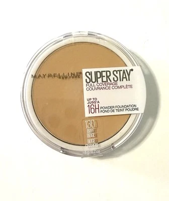 Maybelline Super Stay Full Coverage Powder Foundation 130 Buff Beige 12 Hour New - Image 1 of 2