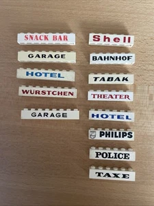 LEGO Schriftbalken Schriftsteine Vintage 1/87 H0, Shell Garage etc - Bild 1 von 2