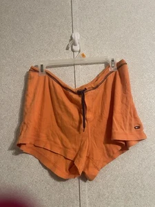 Tommy Hilfiger Sport Women's Bottoms Logo Drawstring Orange Shorts Sz XL - Picture 1 of 7