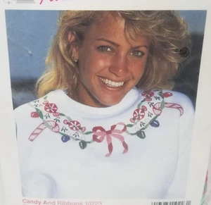 Candy & Ribbons Iron-on Fashions Kit - Includes Pattern & Floss by Golden Bee - Picture 1 of 3