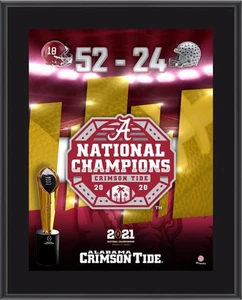 Alabama Crimson Tide CFP 2020 National Champions 10.5" x 13" Sublimated Plaque - Picture 1 of 1