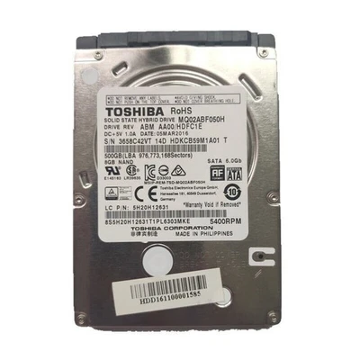 Toshiba MQ01ACF050 500GB 7200 RPM SATA 6.0Gb/s 2.5" Laptop HDD bare Drive - Image 1 of 3