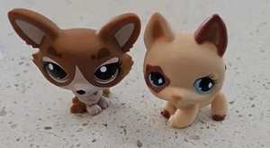 2x Littlest Pet Shop LPS 744 German Shepherd Target Exclusive + Corgi 3567 - Imagen 1 de 8