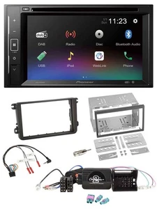 Pioneer Bluetooth Lenkrad USB 2DIN DAB DVD Autoradio für VW Passat Polo Scirocco - Bild 1 von 10