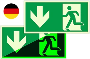 Notausgangsschild Nachleuchtend Fluchtwegschilder Nachleuchtend Schild Notausgan - Bild 1 von 6