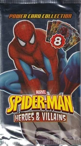 Marvel Spiderman Heroes and Villains Cards - Sealed Booster Pack Packet Rare - Picture 1 of 2