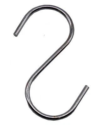 Ganchos de metal color cromo medio acero inoxidable colgante en forma de S 20 piezas Foto 1 de 2