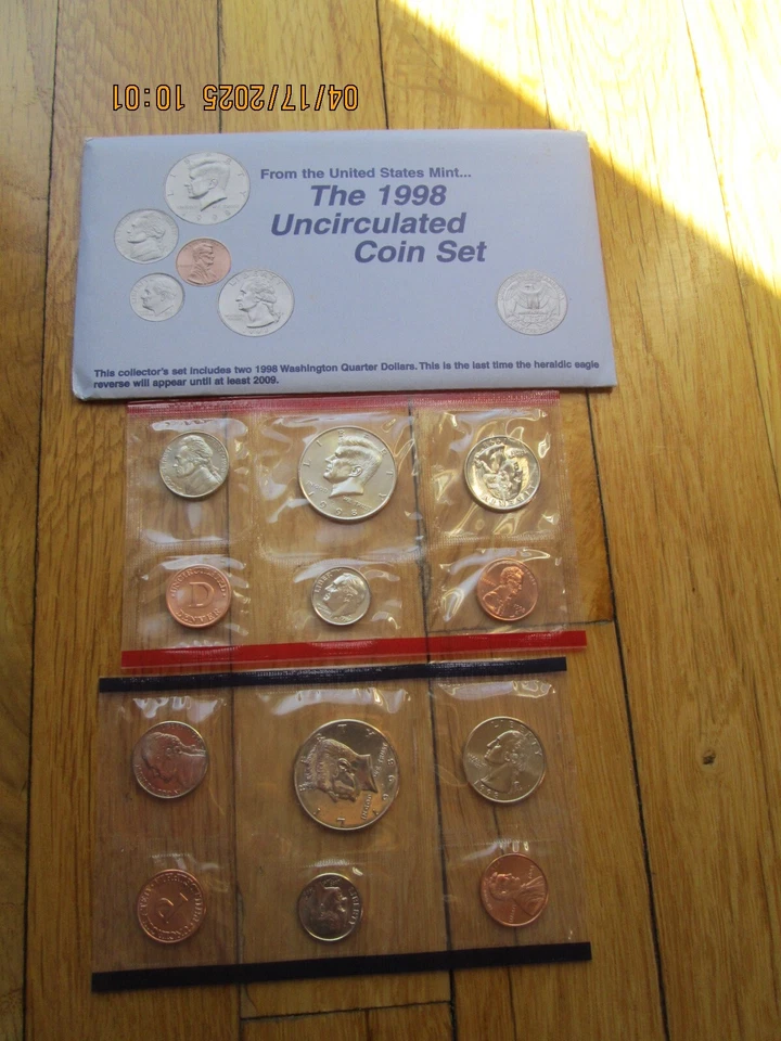 1998 US Mint Uncirculated Mint Set, P&D Mints OGP - Image 1 of 1