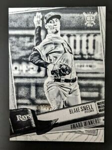 BLAKE SNELL 2019 Topps Big League Artist Rendition Black and White 382 #/50 RAYS