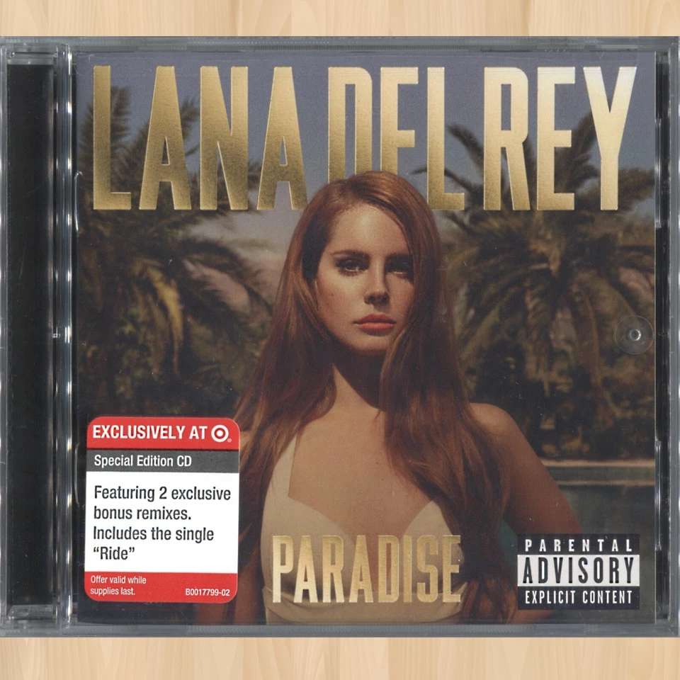Lana Del Rey Paradise CD 8 Tracks Plus 2 Bonus Remixes of Blue Velvet 10 Songs