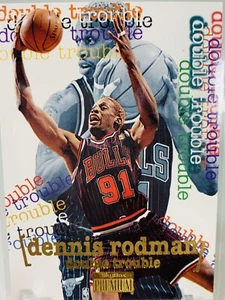 DENNIS RODMAN 1996-97 SKYBOX PREMIUM DOUBLE TROUBLE #276 CHICAGO BULLS - Picture 1 of 5