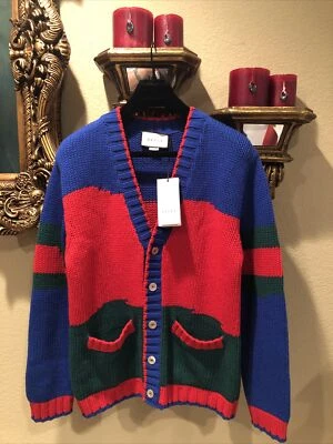 100% Authentic GUCCI Wool Oversized Striped Cardigan Size: M - Image 1 of 4