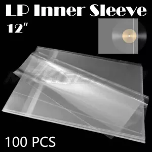 100PCS RECORD SLEEVEs PLASTIC COVER OUTER for Vinyl LP's 12" Album Clear - Picture 1 of 15
