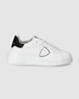 PHILIPPE MODEL Sneakers Donna TRES TEMPLE LOW WOMAN BJLD V010 Veau Blanc Noir