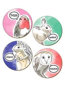 Niedliche, aber missbräuchliche Tiere Untersetzer 4er Set - Bild 1 von 3
