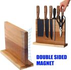 Wood Magnetic Knife Holder Storage Cutlery Stand Rack Block Kitchen for Home