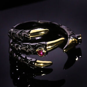Fashion Men Cool Punk Dragon Rings Band Party Jewelry Vinking Ring Gift Size6-10