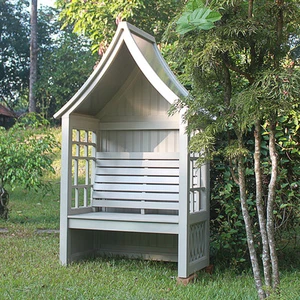 Laubenbank Queen mint verzinkt Philosophenbank Mahagoni Bank Gartenbank Garten - Bild 1 von 1