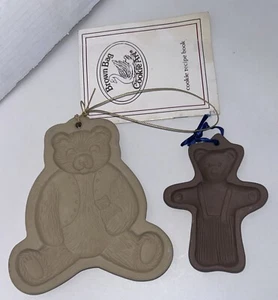1980's Bear Pottery Cookie Molds - 2 Sizes of Teddy Bears with Recipe Book - Picture 1 of 10