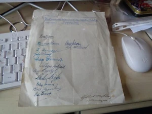 GREENOCK MORTON AUTOGRAPH SHEET CIRCA 1955 - Picture 1 of 4