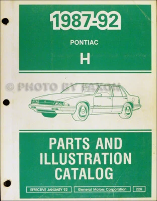 Pontiac Bonneville Master Parts Book 1992 1991 1990 1989 1988 catálogo de piezas Foto 1 de 2