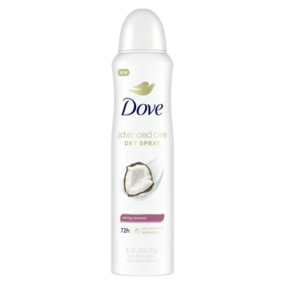 Dove Dry Spray Antiperspirant Caring Coconut Deodorant, 3.8 oz - Image 1 of 4