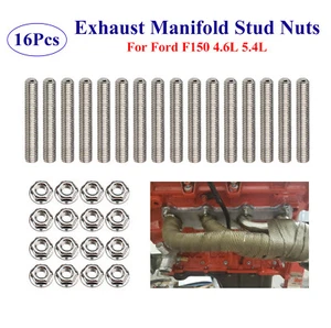 Exhaust Manifold Header Stainless Steel Studs Nuts Bolts For Ford F150 4.6L 5.4L - Picture 1 of 3