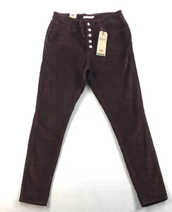 Levi's 721 32M High Rise Skinny Regular Fit Malbec Red Medium Wash Women's Jeans - Picture 1 of 12