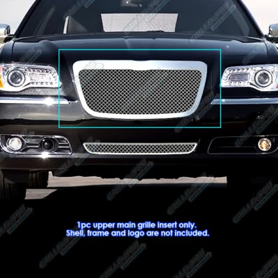 For 2011-2014 Chrysler 300/300C Main Upper Stainless Chrome Mesh Grille - Image 1 of 3