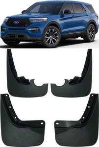 Genuine Front & Rear Splash Guards Mud Flaps FOR 2020-2024 Ford Explorer ST Line - Picture 1 of 9